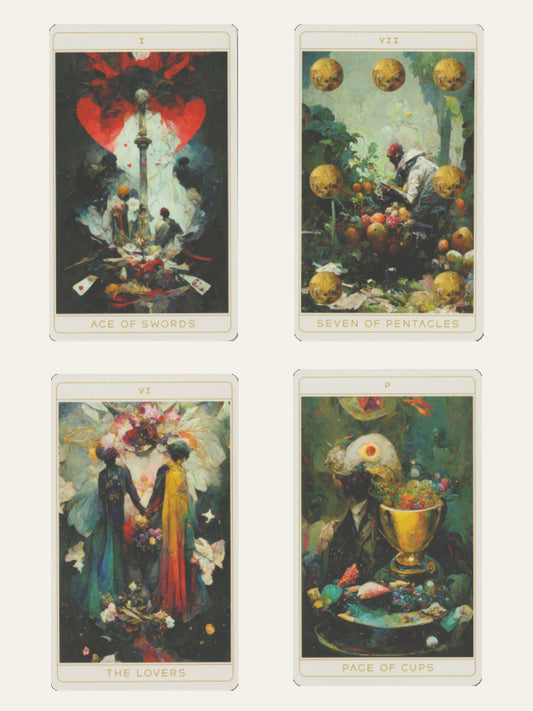 Kort från the artist decoded tarot