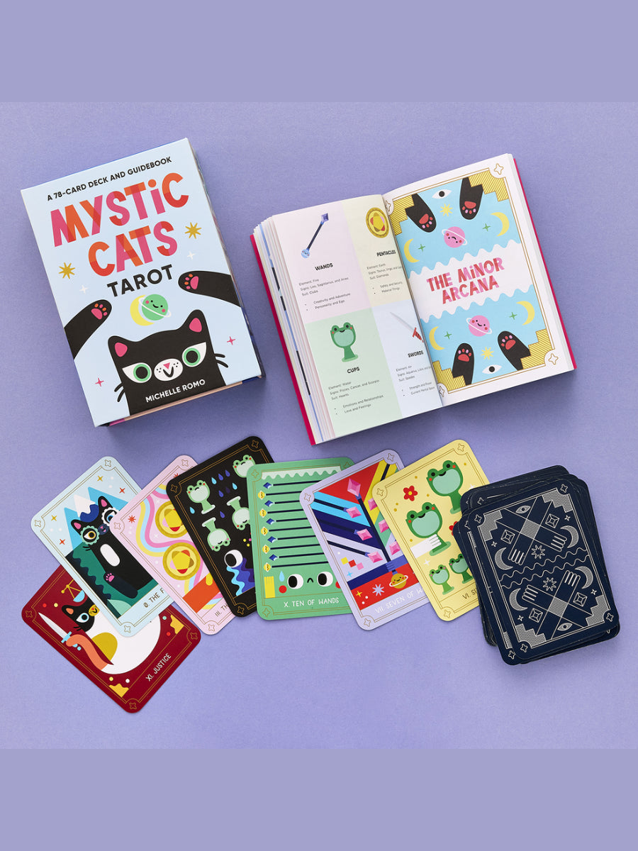 Mystic tarot kort bok + miljö